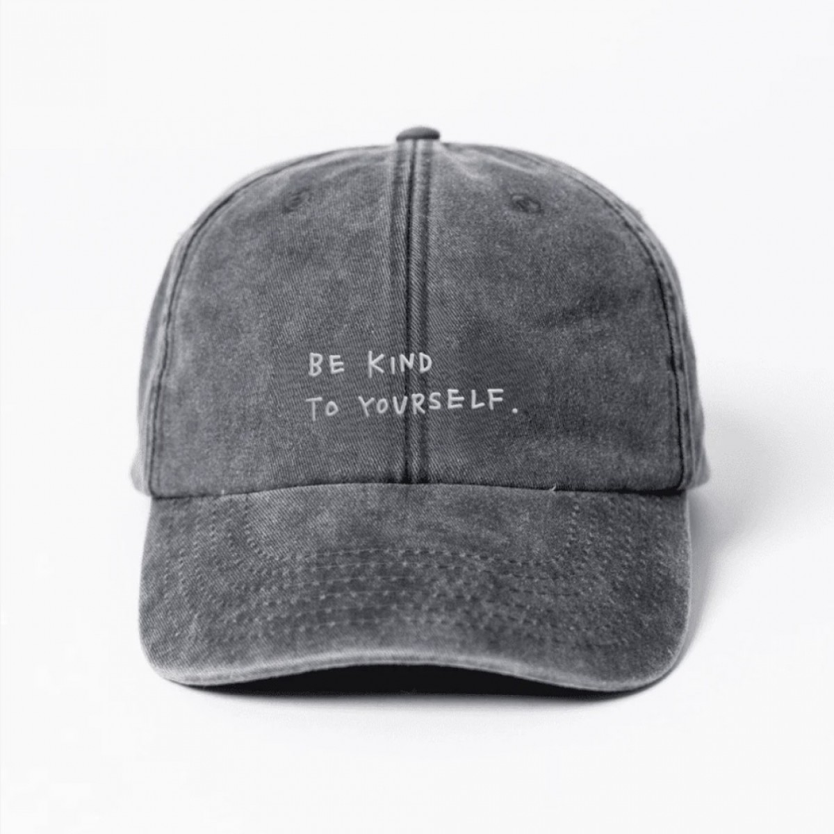 be kind to yourself. Unisex Dad Cap - Vintage Black & Grey - arrel