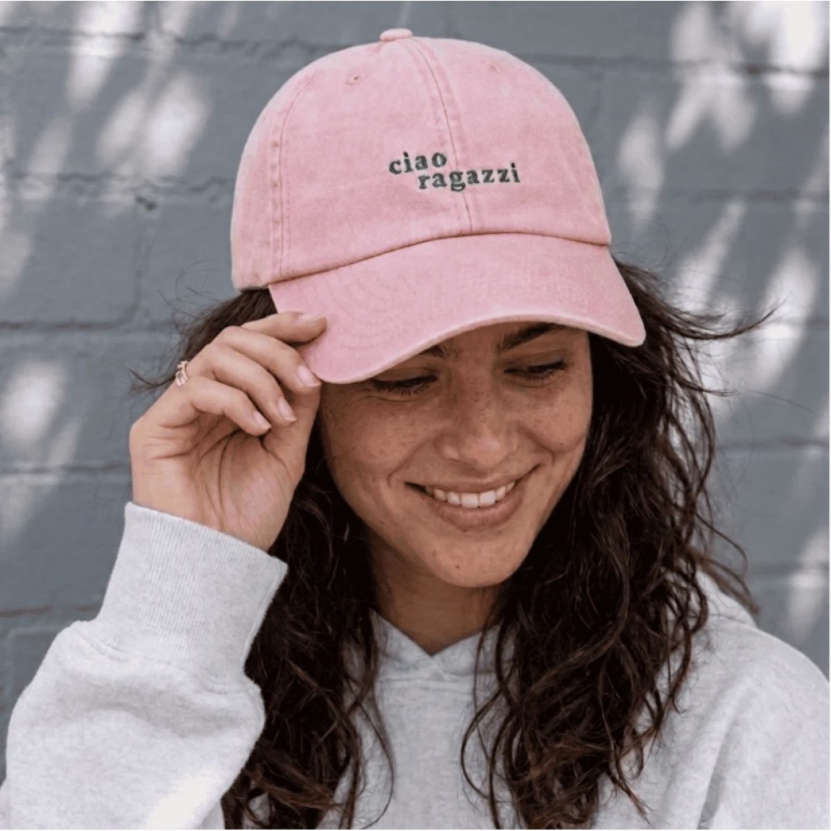 ciao ragazzi Unisex Dad Cap - Vintage Pink & Green