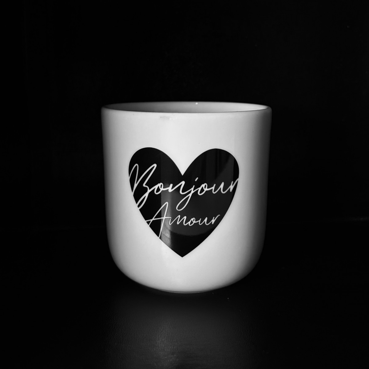 Love is the new black - Becher "Bonjour Amour" 