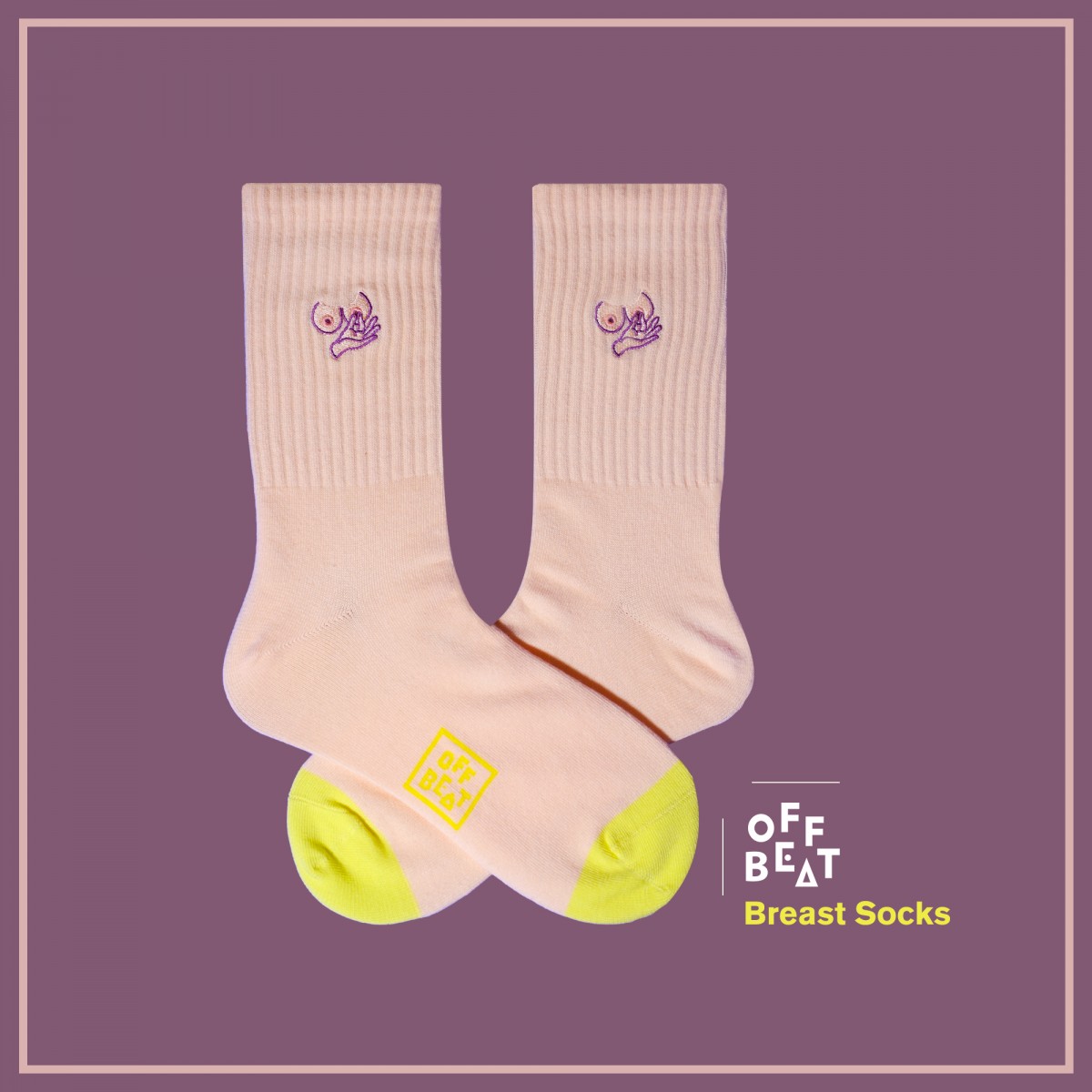 Gerippte Brust Socken von Offbeat