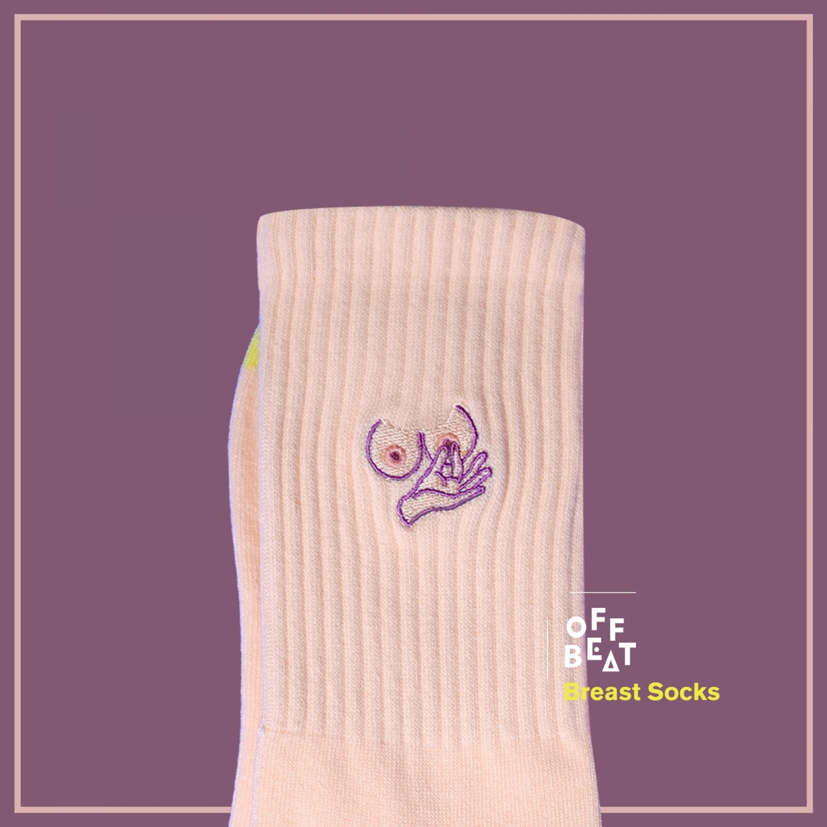 Gerippte Brust Socken von Offbeat
