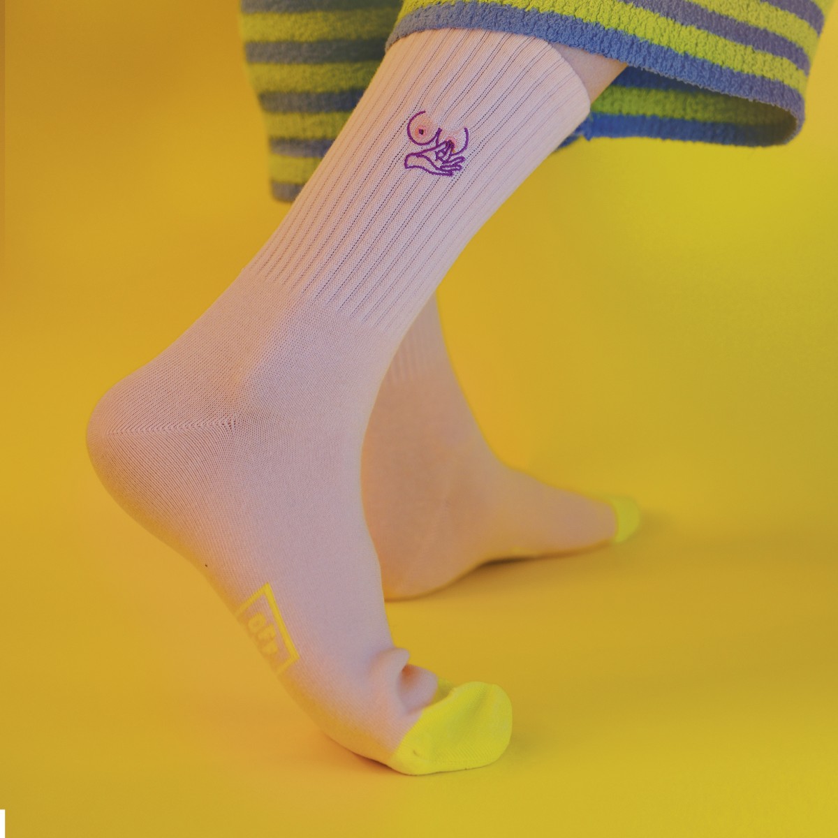 Gerippte Brust Socken von Offbeat
