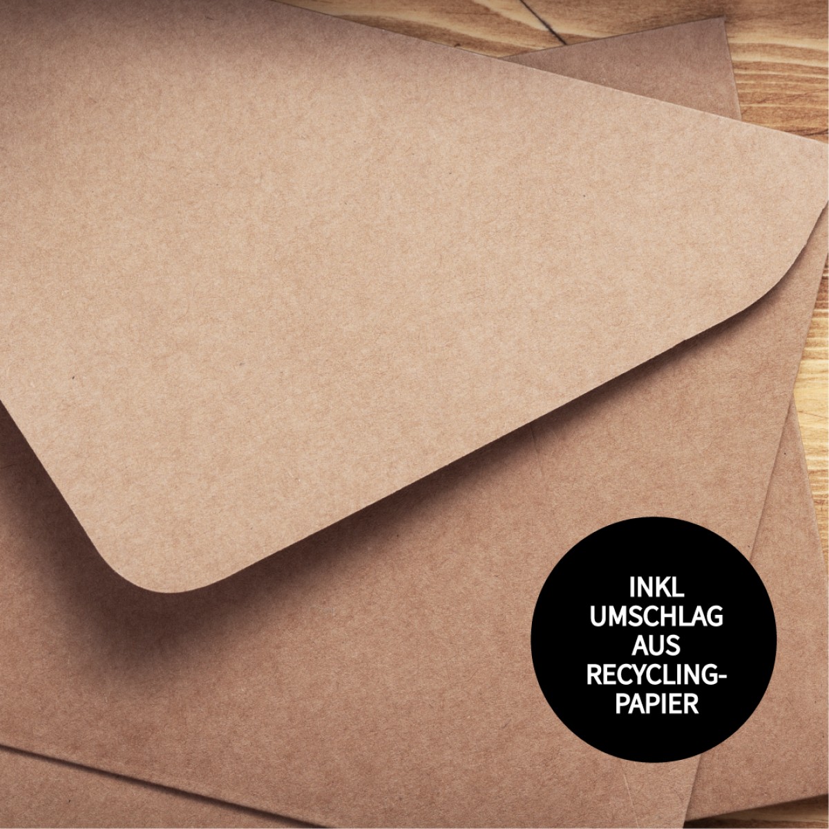 Klappkarte - Trauerkarte - Herz - Nr. 326 - Naturbedacht