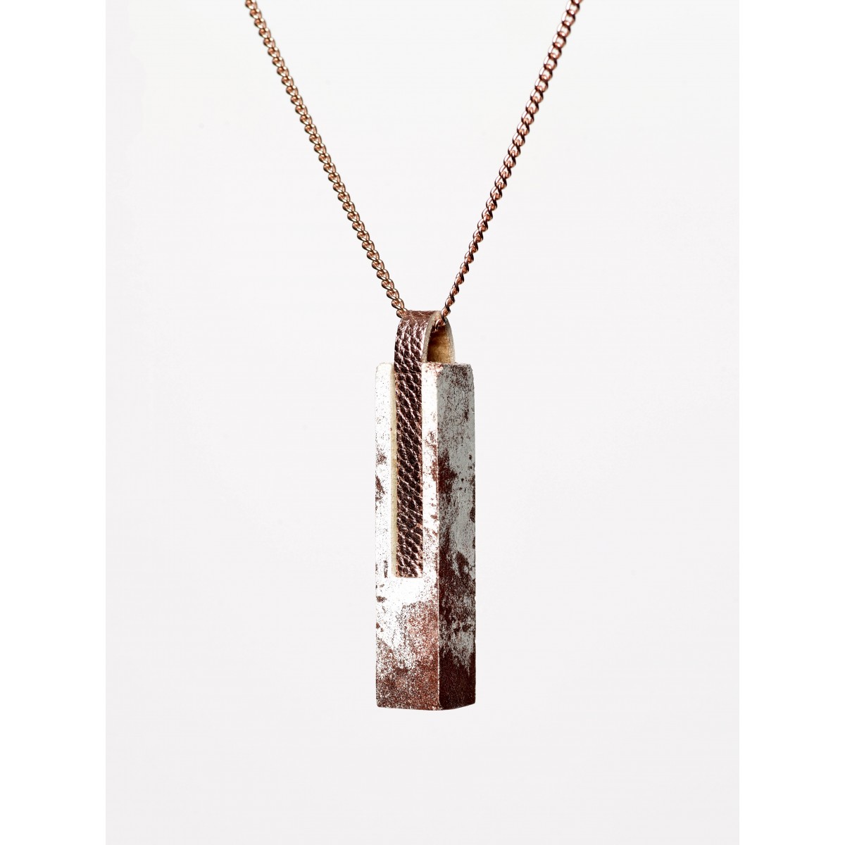 [GS02] Beton Halskette Kette - 925 Silber ROSÉ
