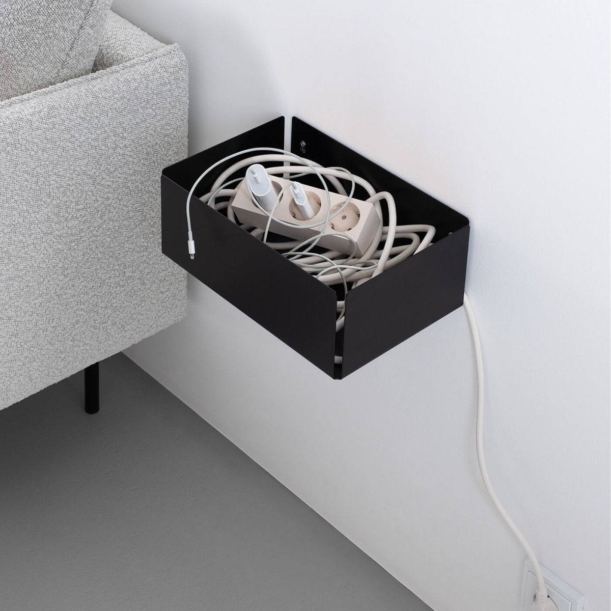 Charge-Box Ladestation Lichtgrau / Filz Marble Meliert