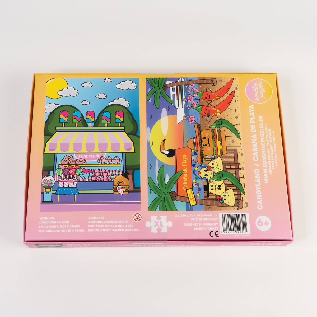 CABANA DE PLAYA und CANDAYLAND, 2x 260 Teile Puzzle in einer Box