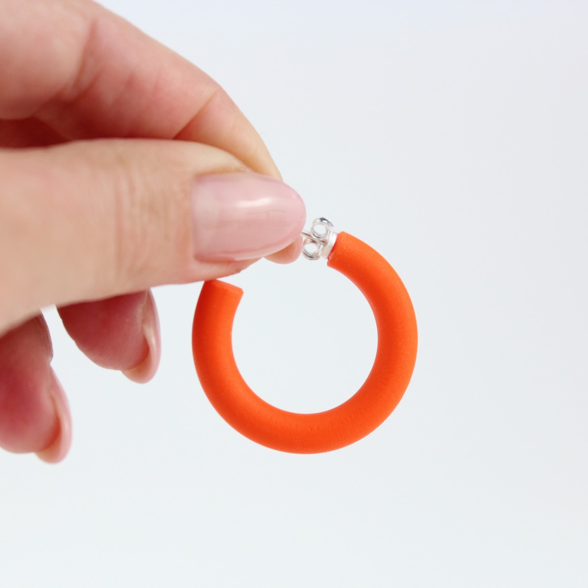 Atelier Anda | Candy Hoops in Aperol Orange - 925 Sterlingsilber