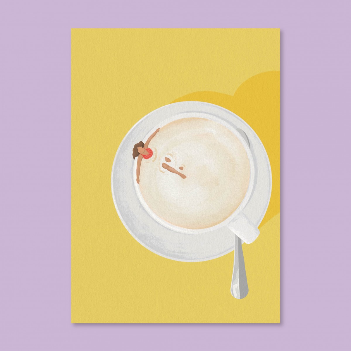 Cappuccino Bad – Kunstprint A4, A5