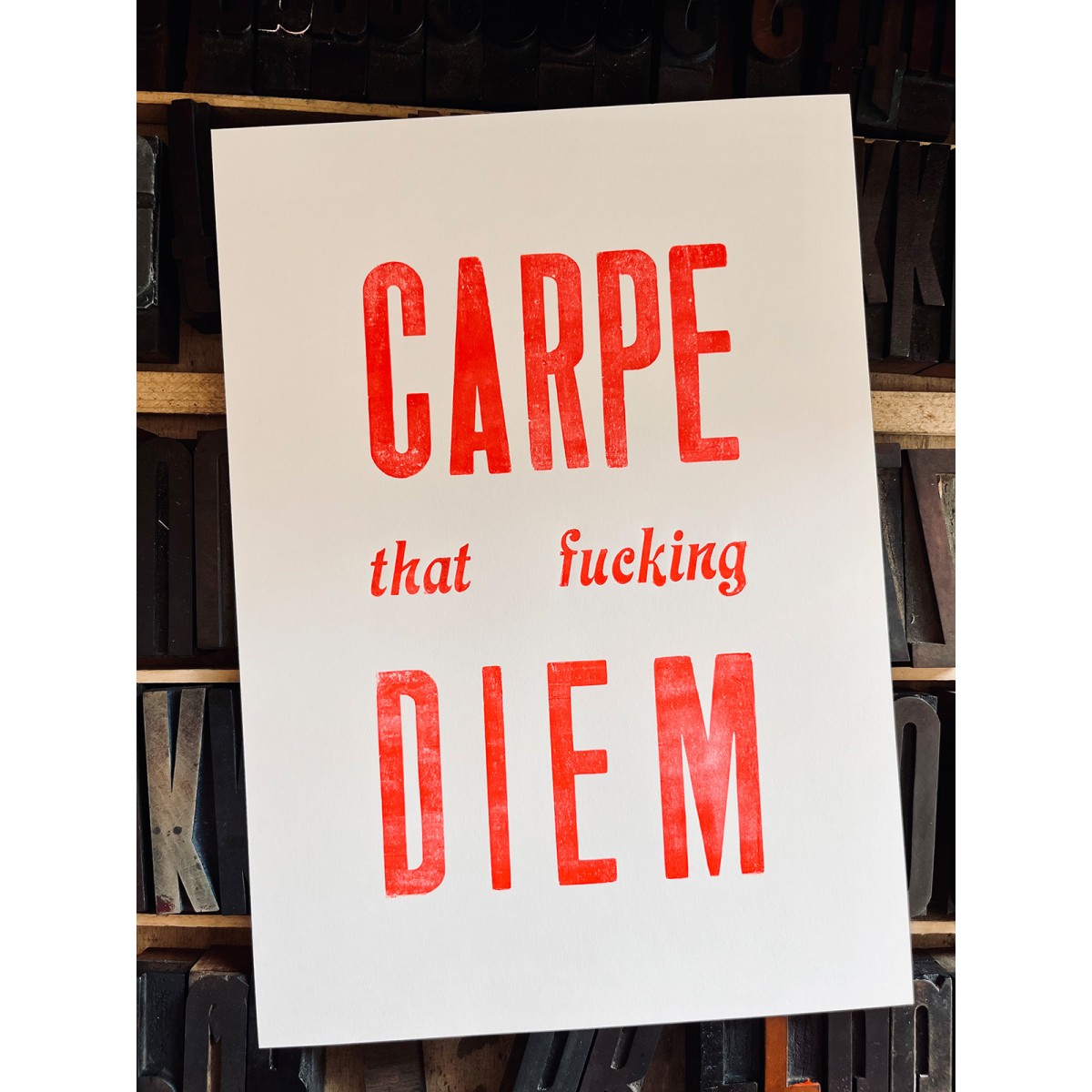CARPE that fucking DIEM Letterpress von papelami
