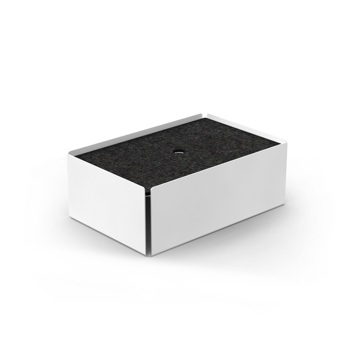 Charge-Box Ladestation Weiß / Filz Granit Meliert
