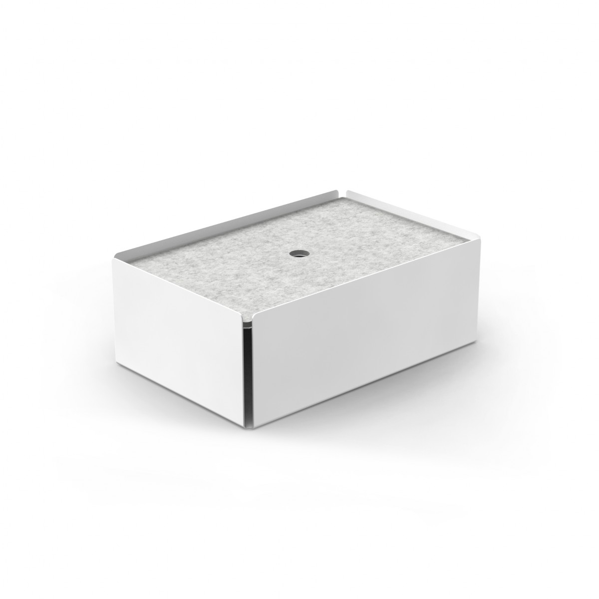 Charge-Box Ladestation Weiß / Filz Marble Meliert
