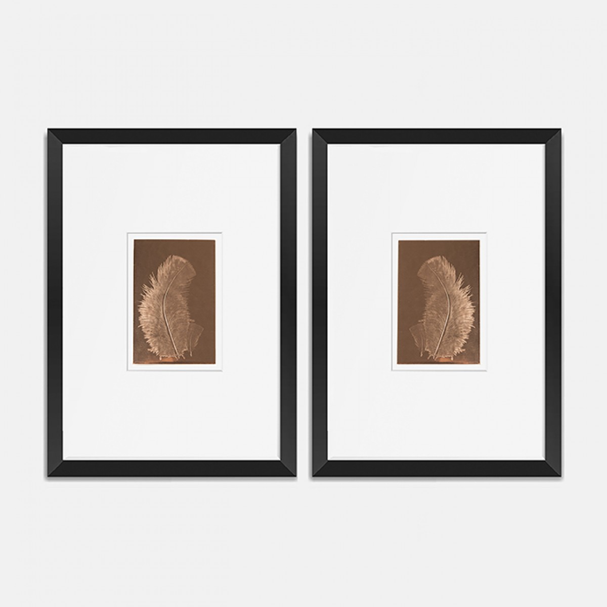 Federbild Paar auf Kupfer, 30x40 cm von Christina Pauls
