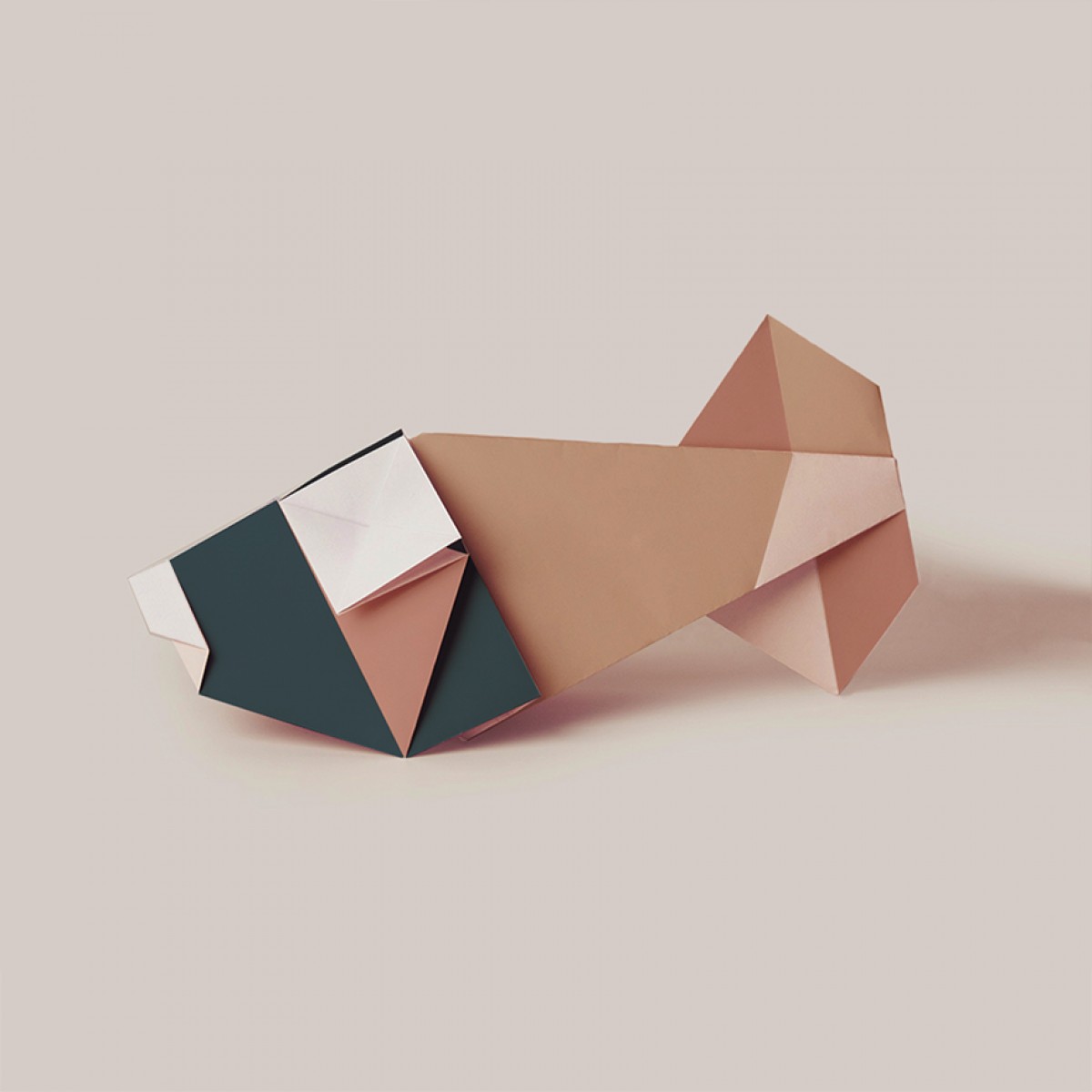 Origami Poster Goldfisch, mehrfarbig, von Christina Pauls