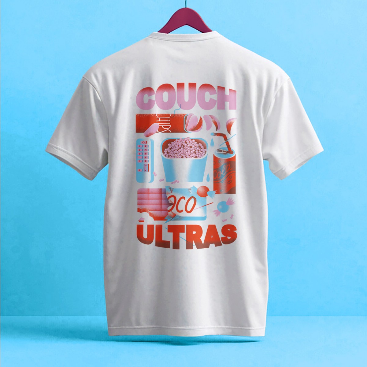 Martin Krusche - T-Shirt white »Couch Ultras«