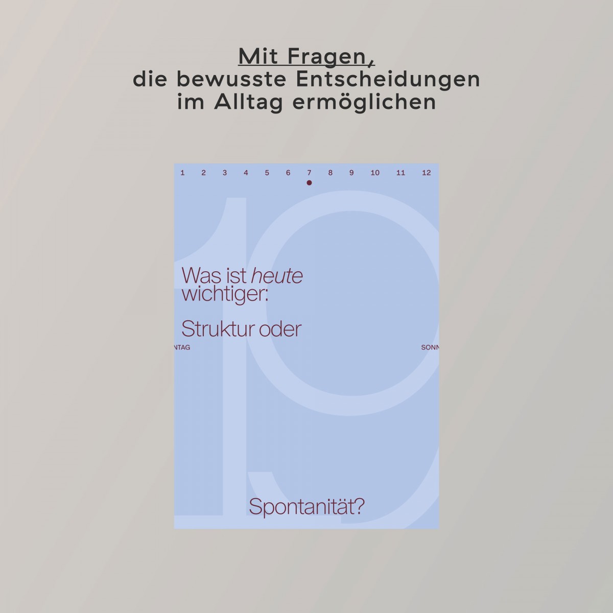 Abreisskalender »Create Space in 2026.« For you, for others, for what matters.