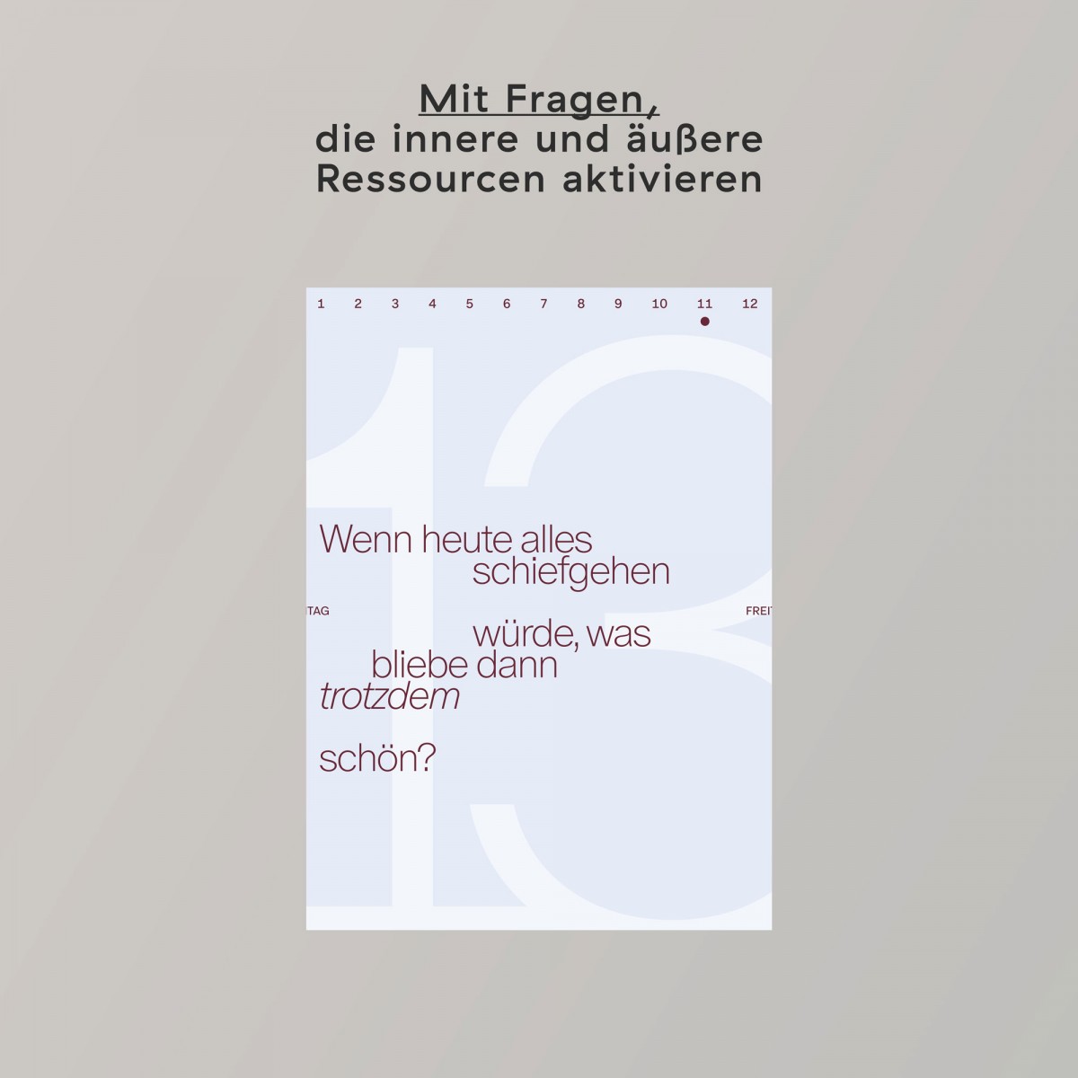 Abreisskalender »Create Space in 2026.« For you, for others, for what matters.