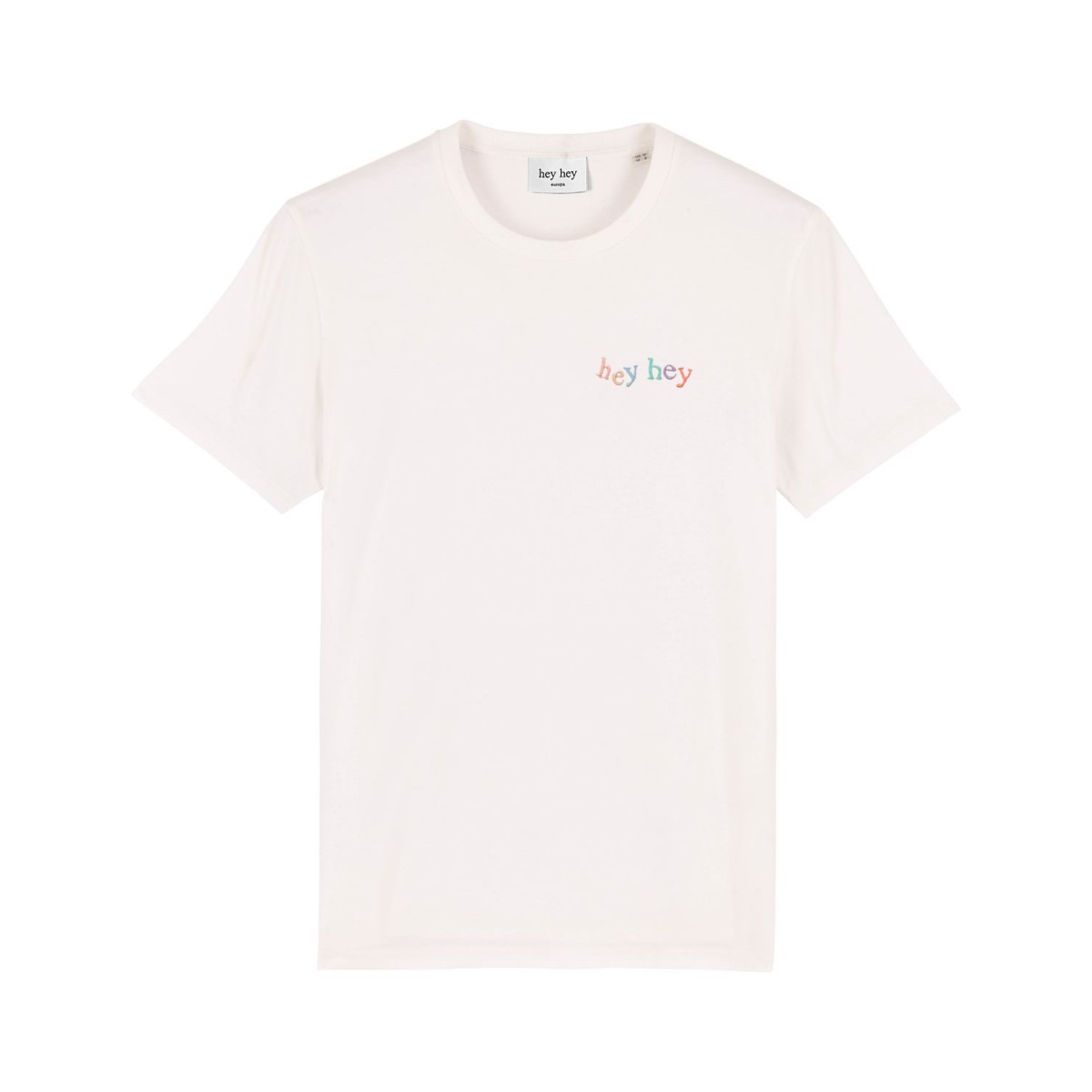 hey hey Rainbow T-Shirt (pocket embroidery)