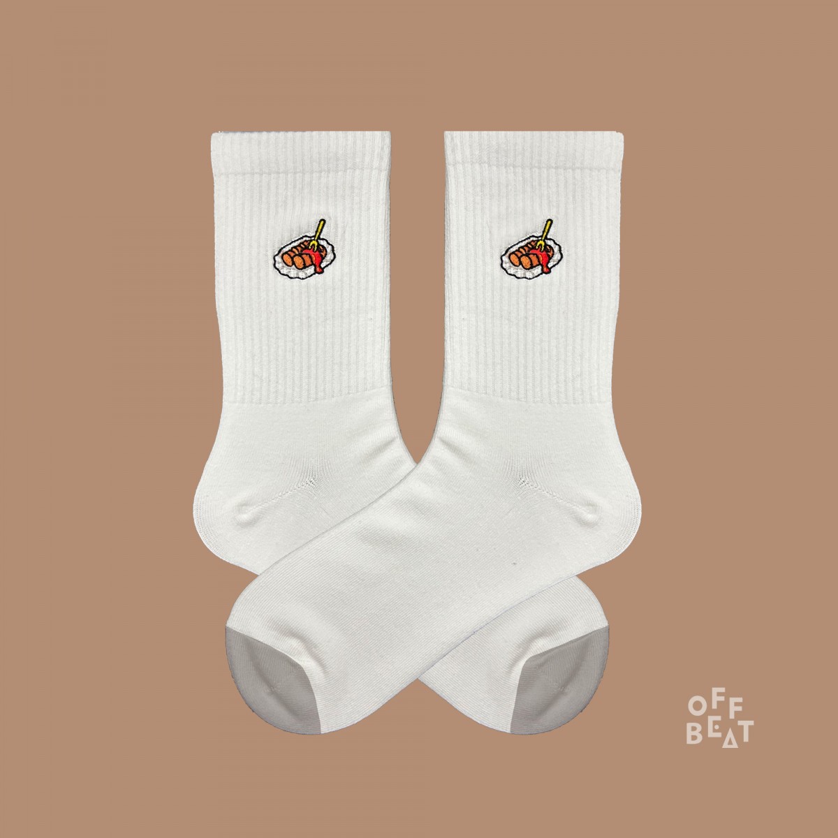 Bestickt Currywurst Socken von Offbeat