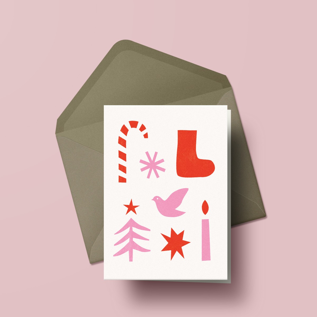 Designfräulein // Weihnachtskarte mit Kuvert