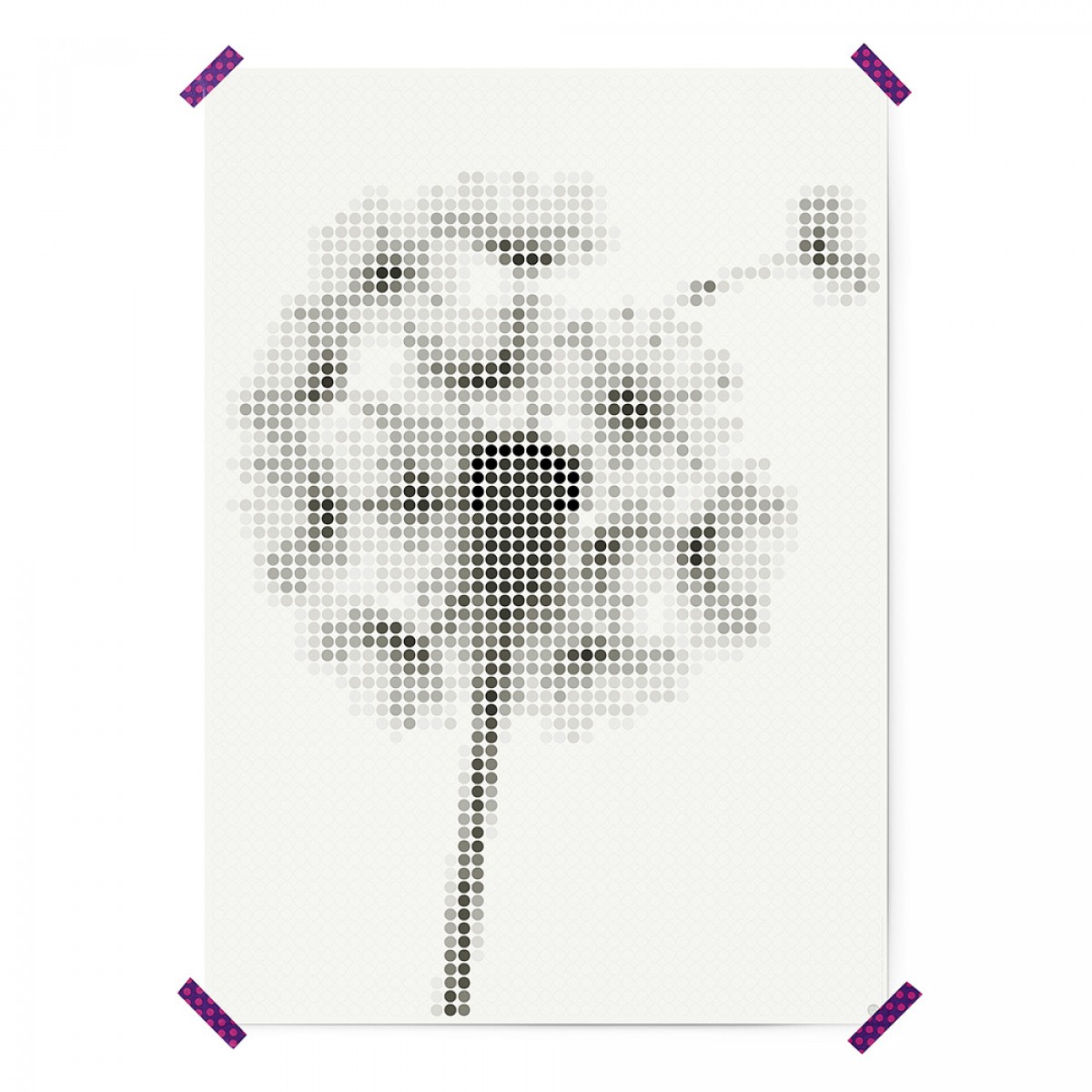 dot on art / dandelion – DIY-Kunstwerk zum Selberkleben / 50x70 cm