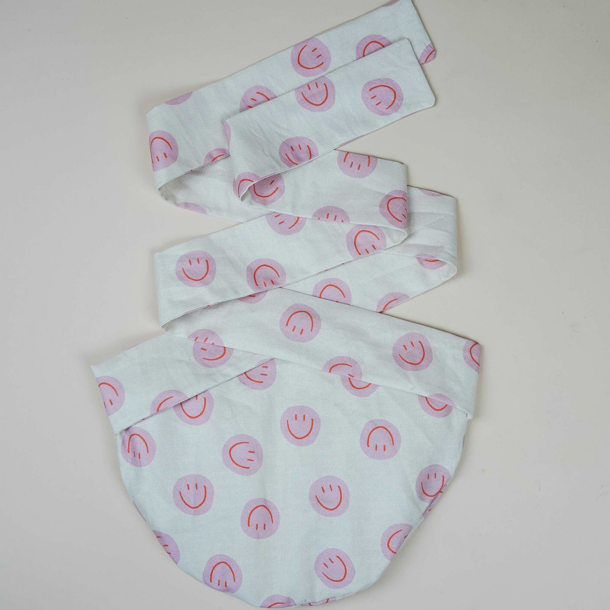 Wärmekissen mit Körnern gefüllt für den Bauch zum umbinden "Smiley Pink" - Tochter von Walter