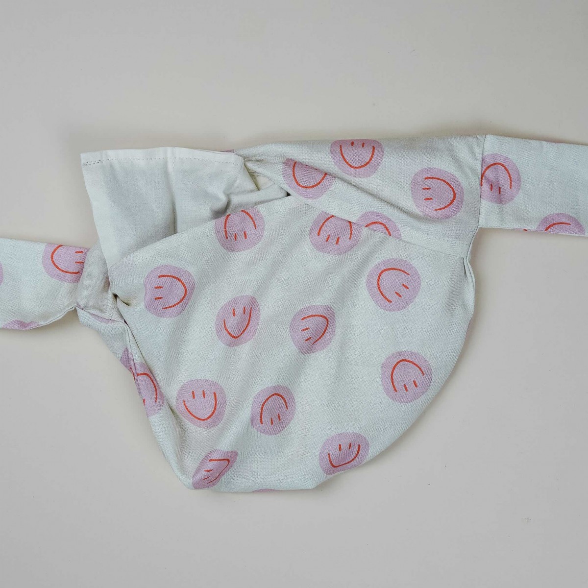 Wärmekissen mit Körnern gefüllt für den Bauch zum umbinden "Smiley Pink" - Tochter von Walter