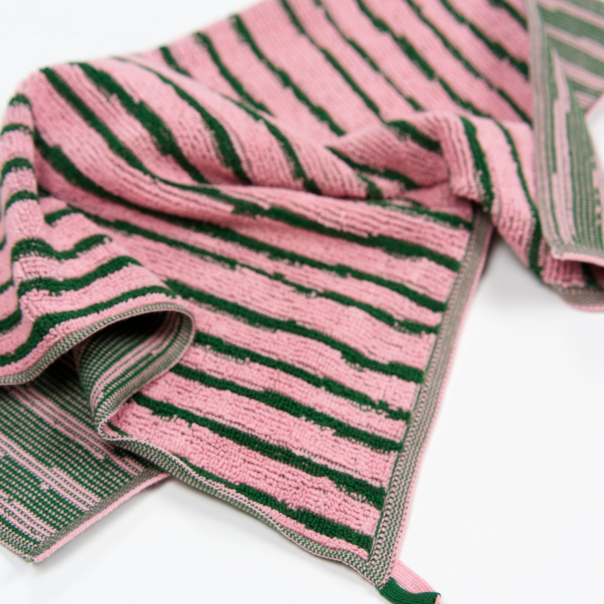 Towel.Studio | Stripe Küchenhandtuch | Pink & Green