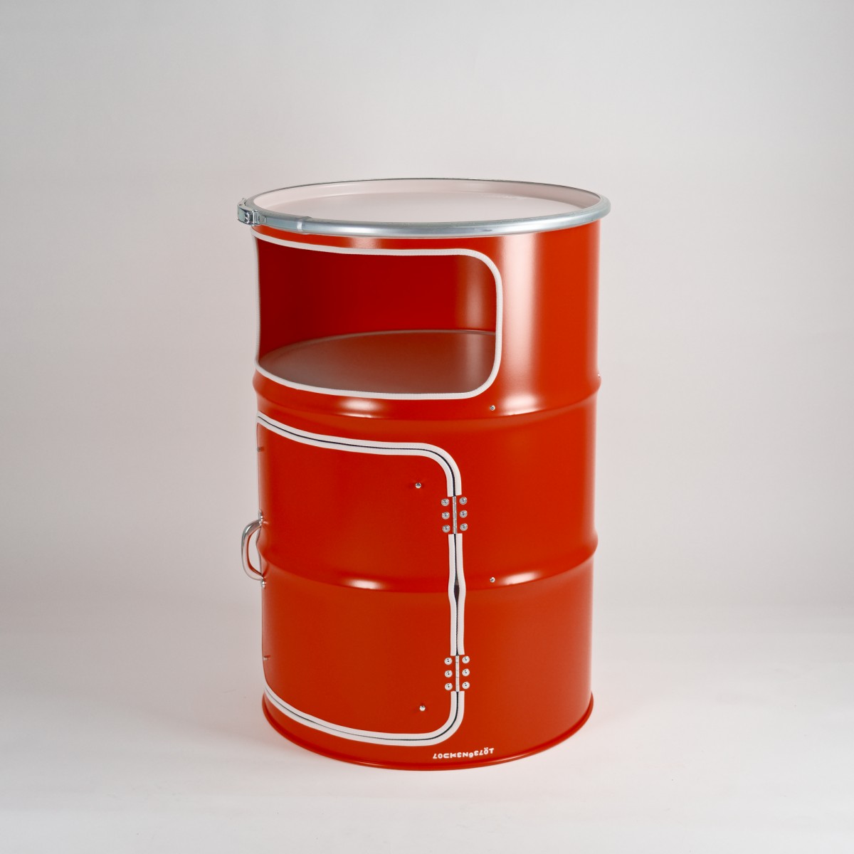 Ölfassschrank mit offenem Fach von Lockengelöt