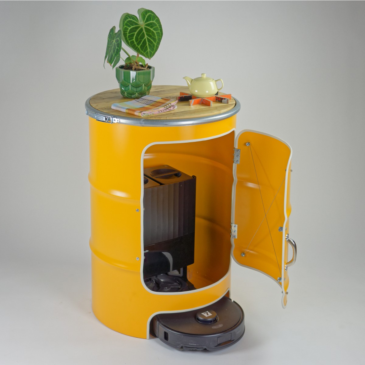 RoboHaus - Ölfassbehausung für Staub- und Wischroboter - Lockengelöt