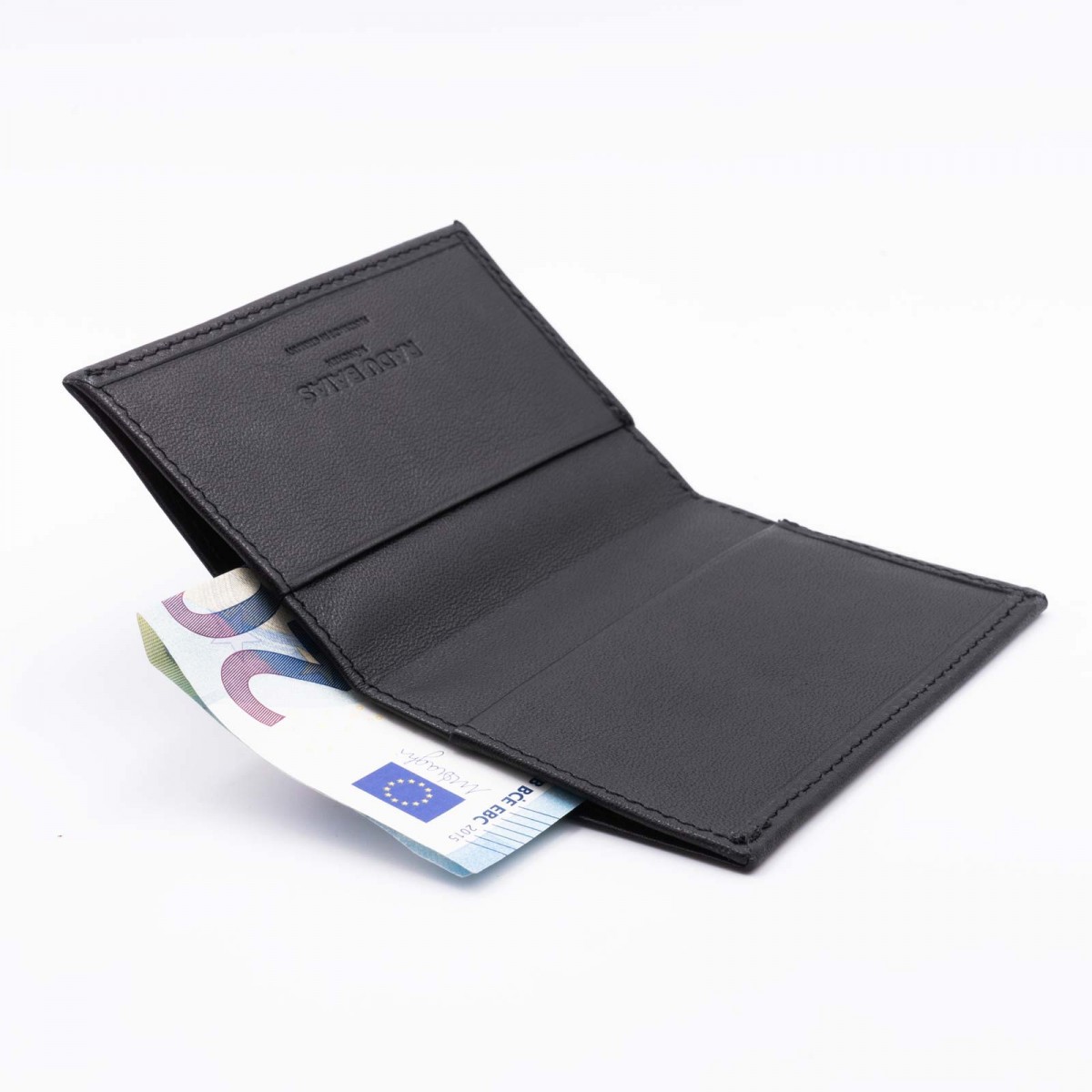 Mini Geldbörse Schwarz – aus Premium Nappaleder