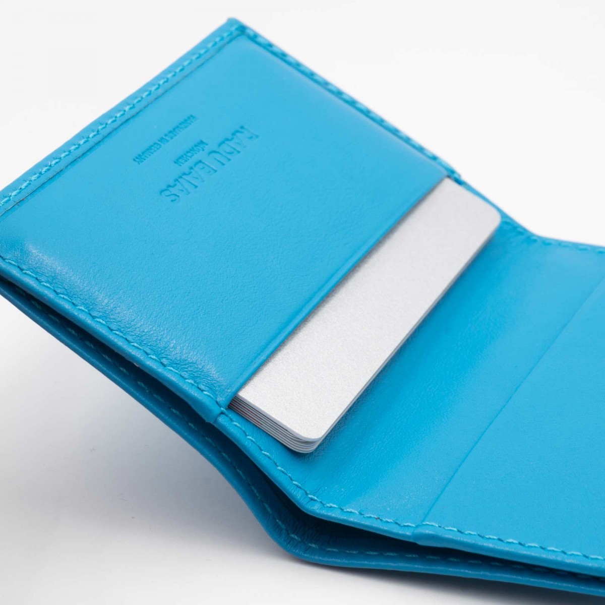 Mini Geldbörse Blau – aus Premium Nappaleder