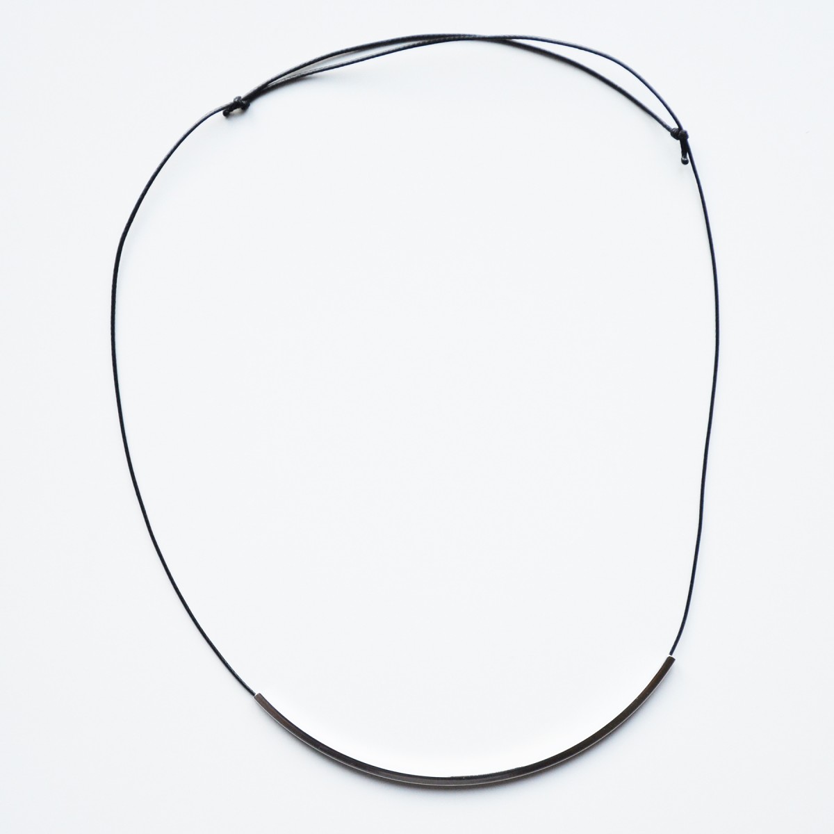 nahili KETTE "square tubes" minimal Bogen (Weißgold) Schmuck