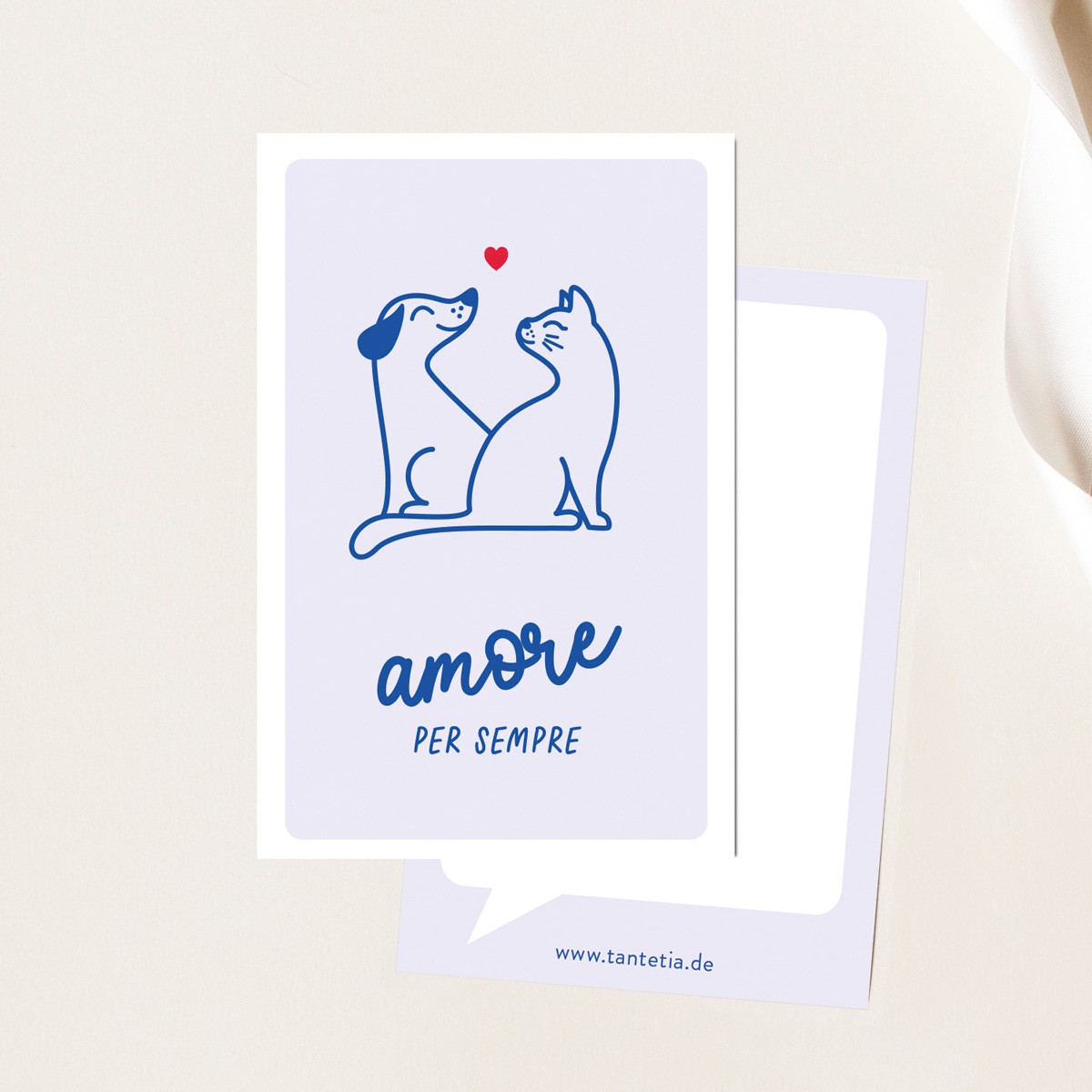 Minikarte "Amore per Sempre" - Grußkarte für Verliebte