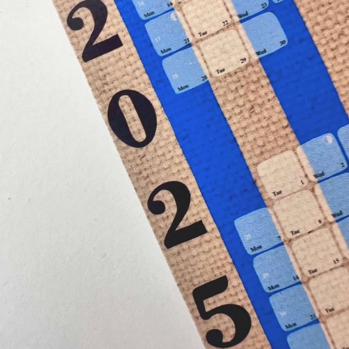 Jahresplaner 2025 Stripe blau/Kilim