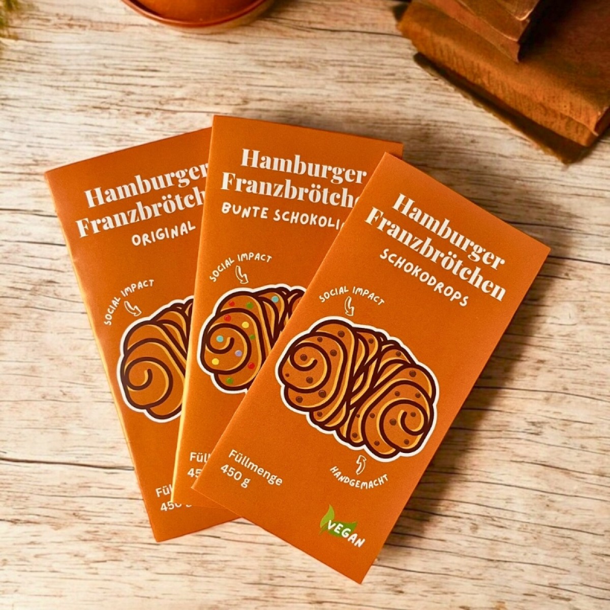 Hamburger Franzbrötchen 3er Geschenk Set