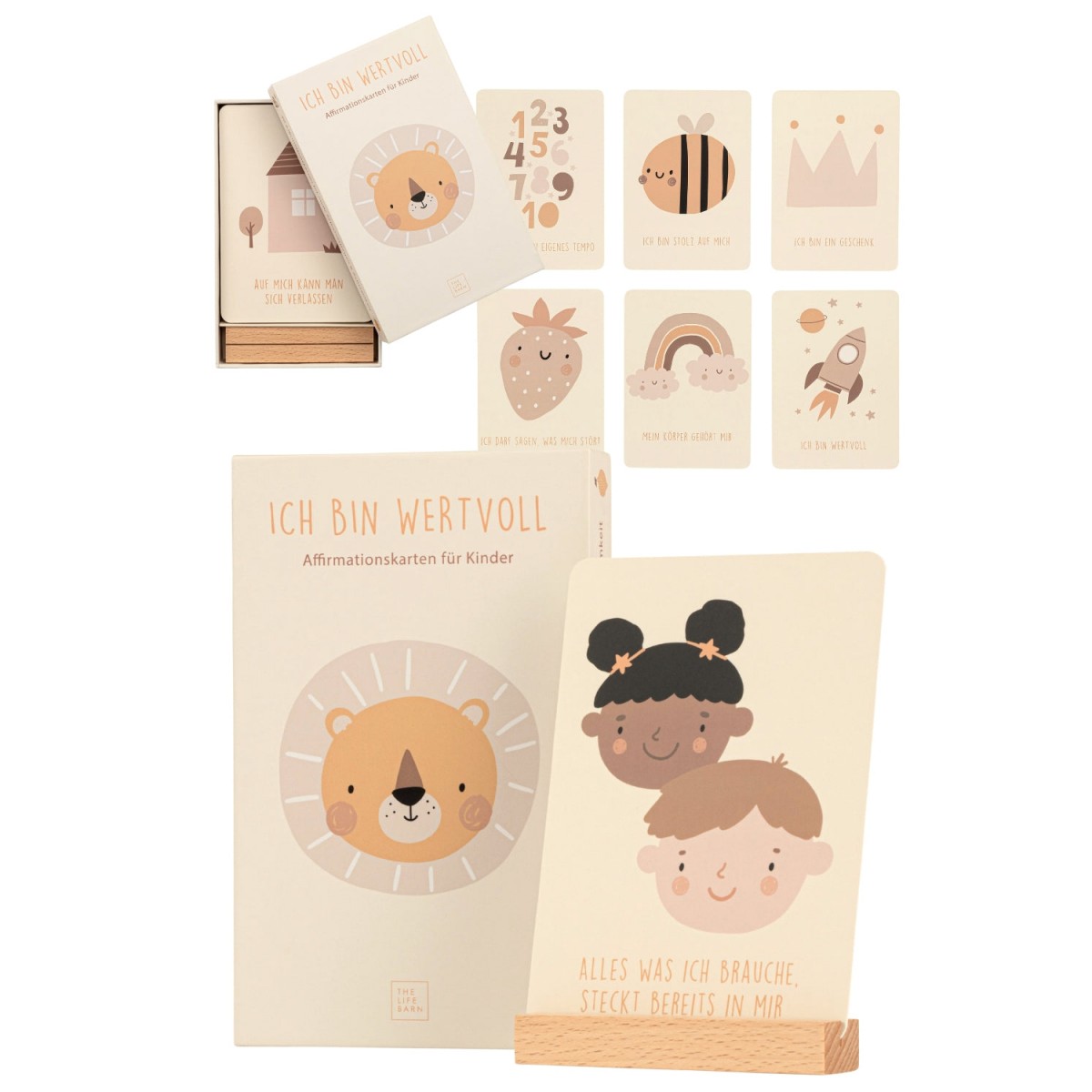 The Life Barn Affirmationskarten "Ich Bin Wertvoll" für Kinder