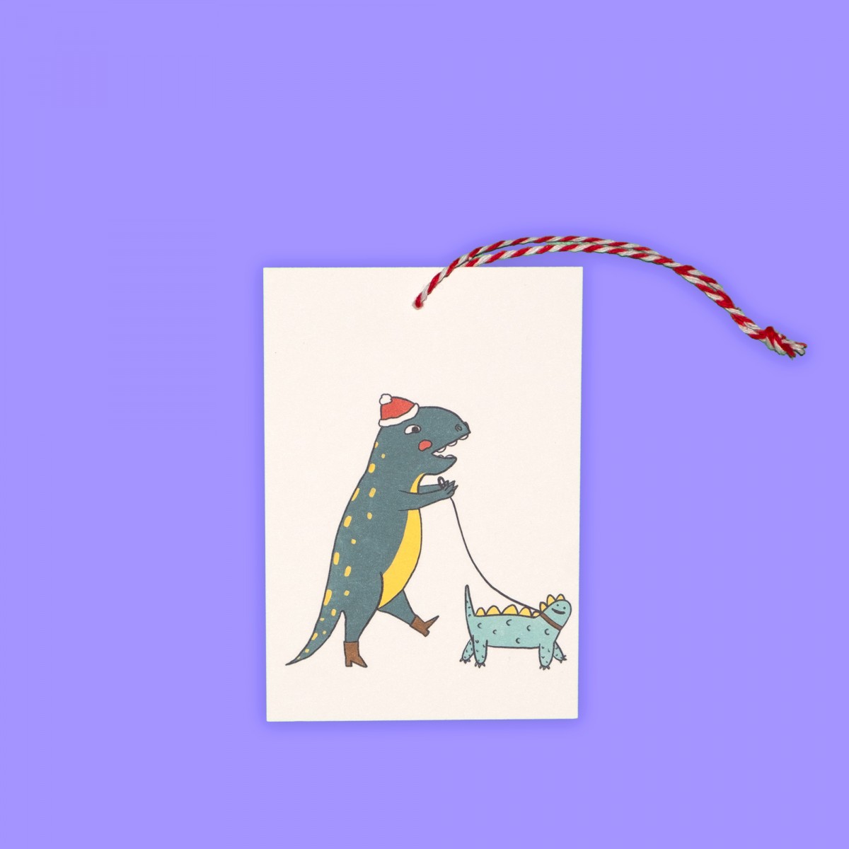 The Naughty District - »Dino Geschenkanhänger für Weihnachtsgeschenke«