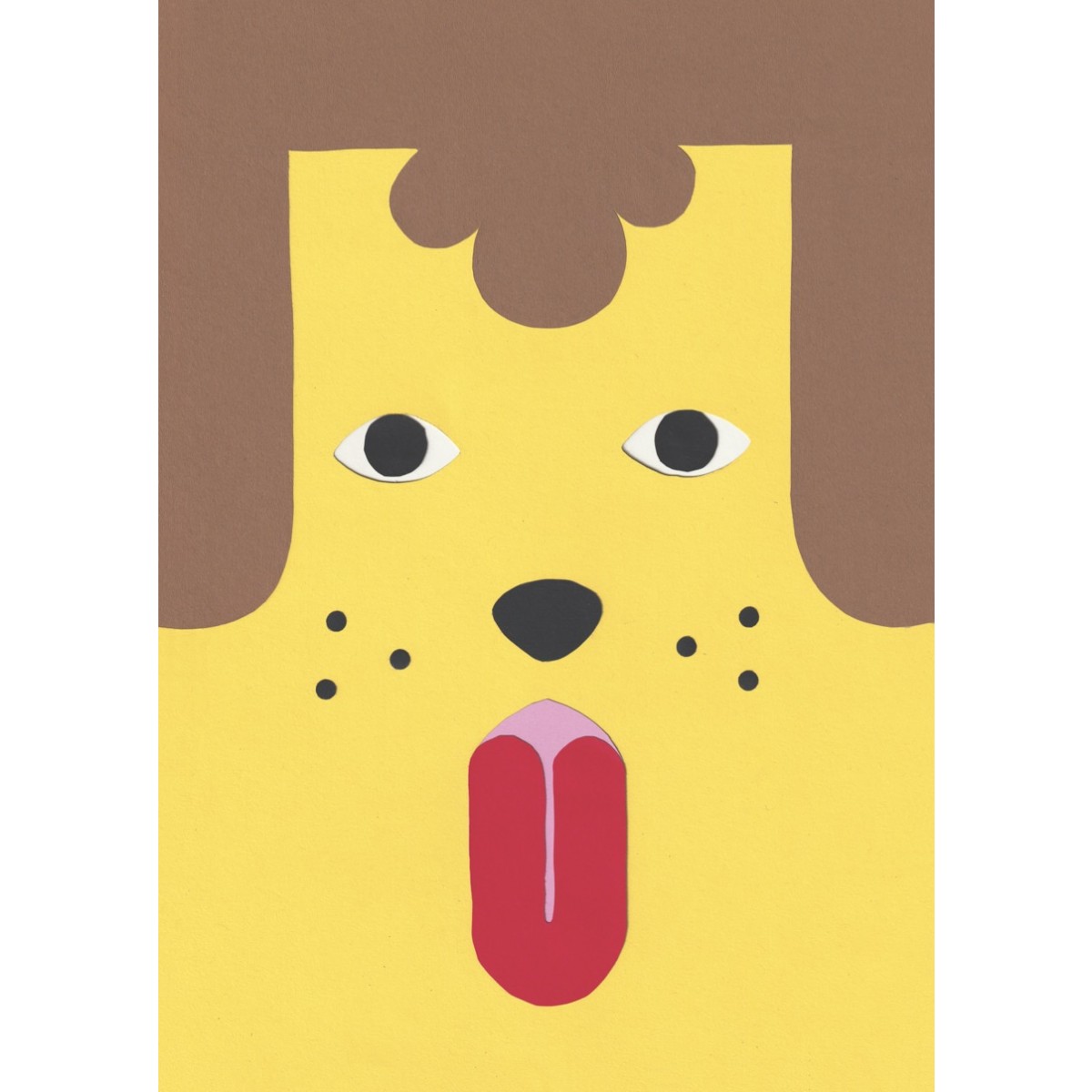 Yellow dog – Print von Lavanda Posters