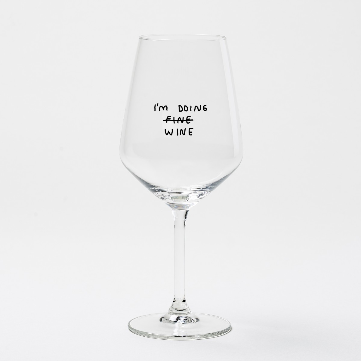 "I'm Doing Wine" Weinglas by Johanna Schwarzer × selekkt