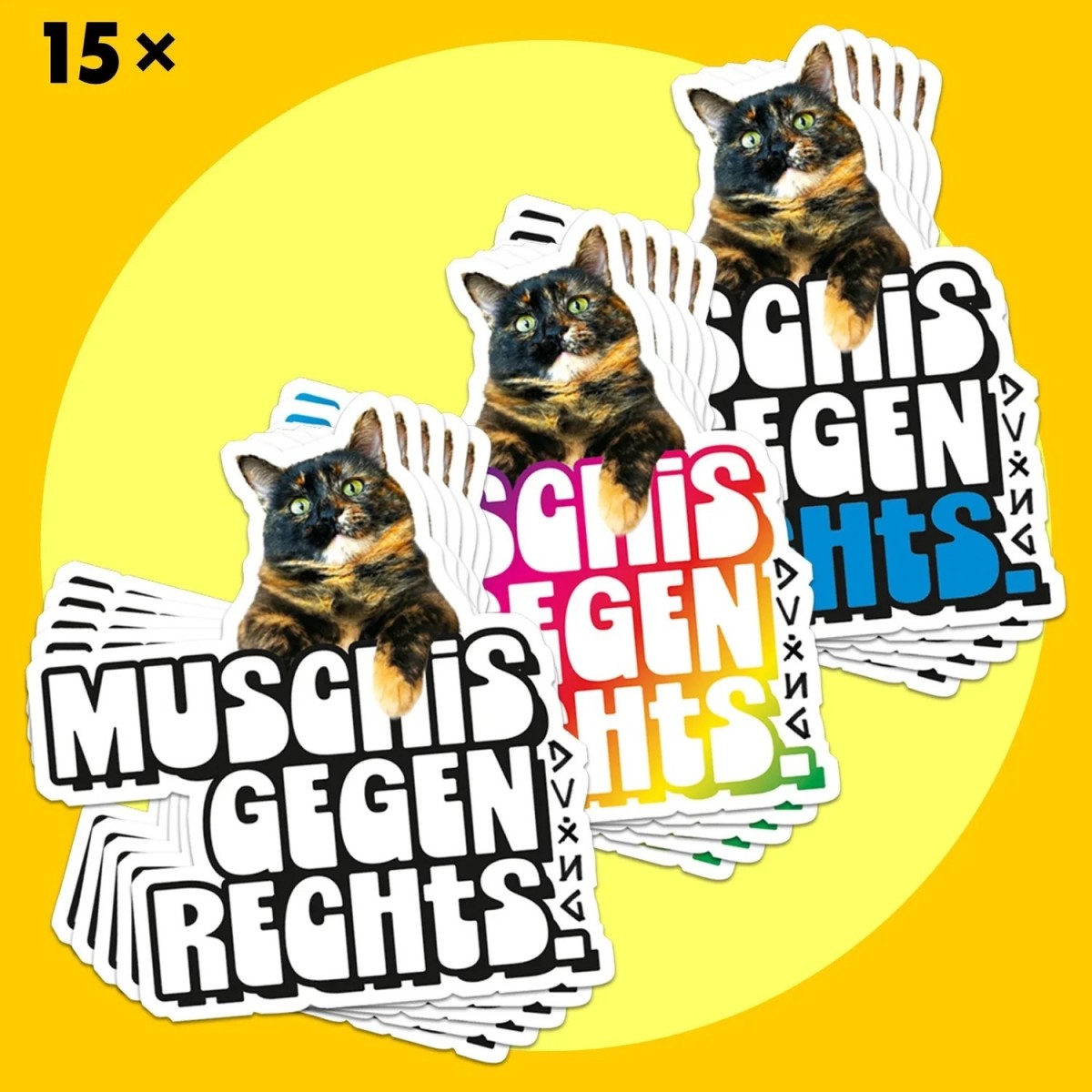 StickerBundle M*SCHIS GEGEN RECHTS vinyl von DV×NG TH×NGS