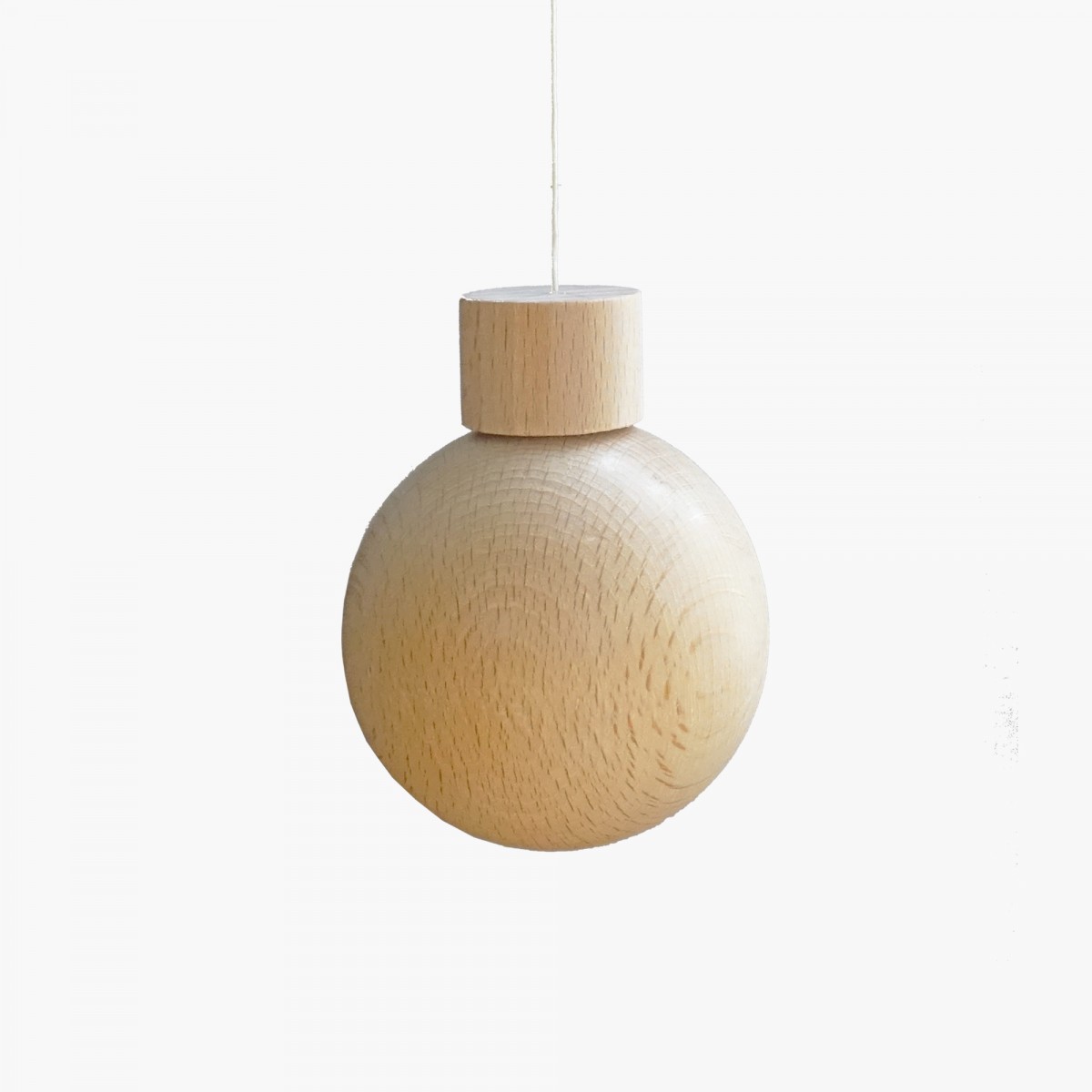 Einfachdesign, Christbaumkugel, Weihnachtsschmuck Holz 6 cm Durchmesser