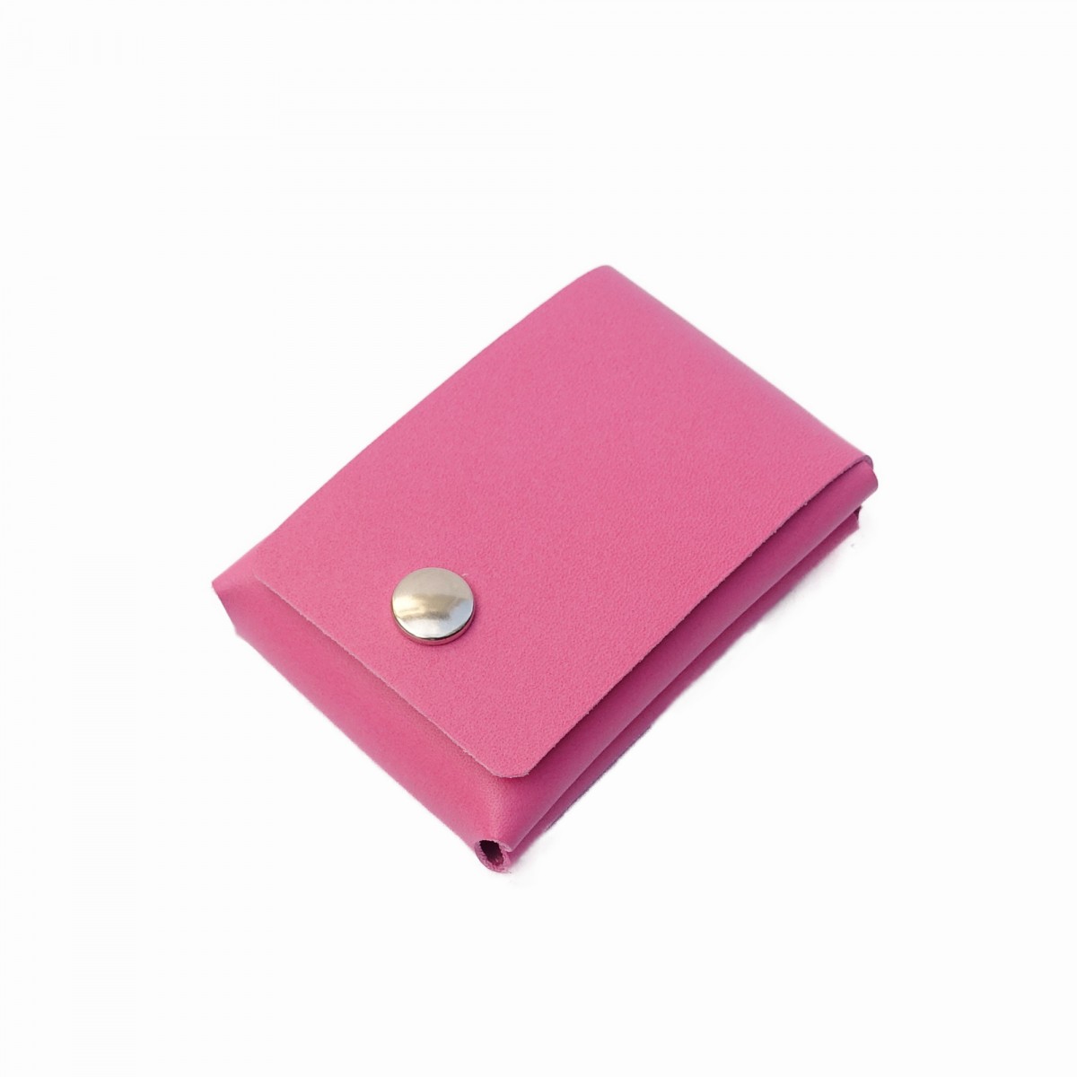 EINFACHDESIGN, Slimwallet, Minigeldbeutel pink aus pflanzlich gegerbtem Leder