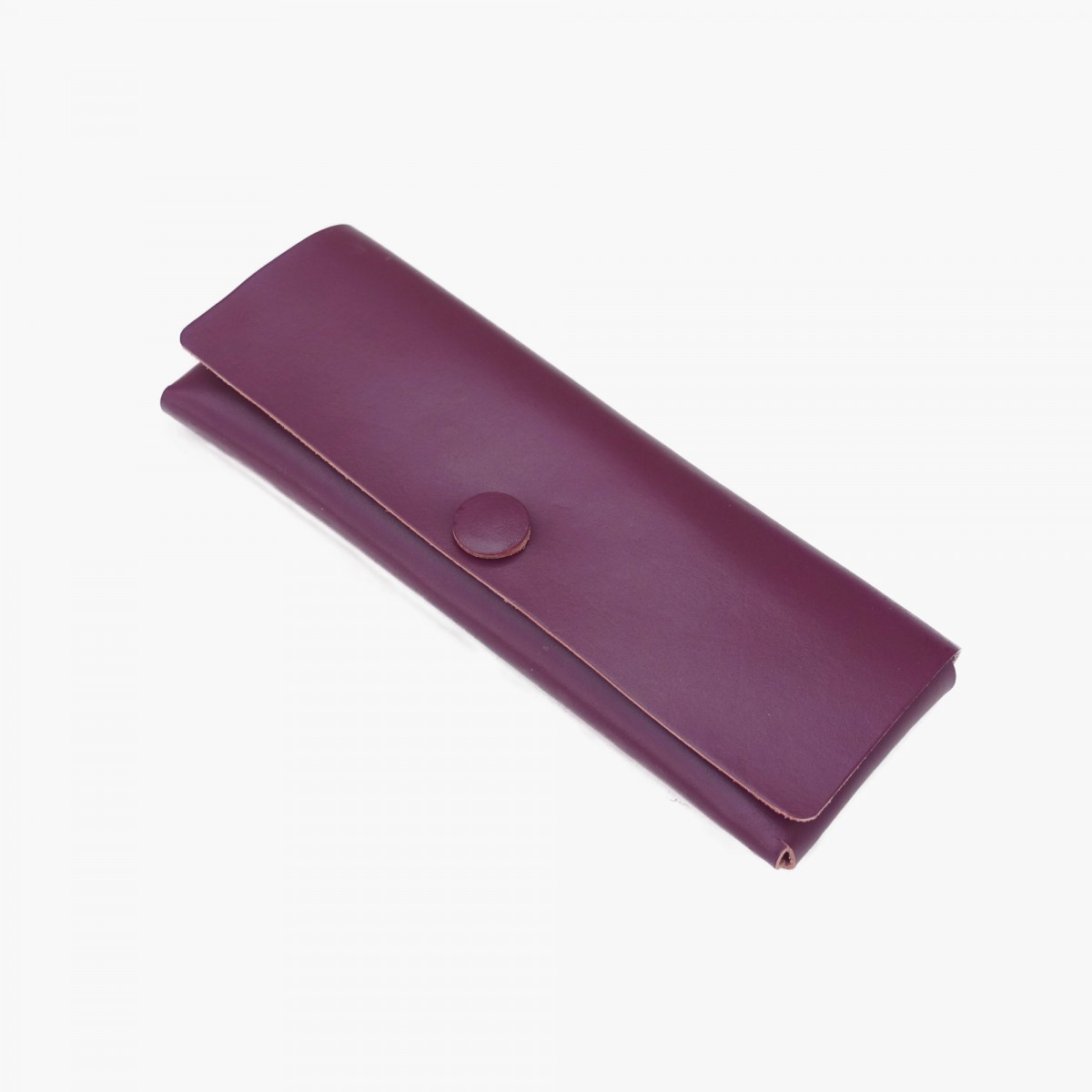 EINFACHDESIGN Stiftemäppchen, Lederetui, Mäppchen, kleine Ledertasche aus vegetabil gegerbtem Leder, aubergine