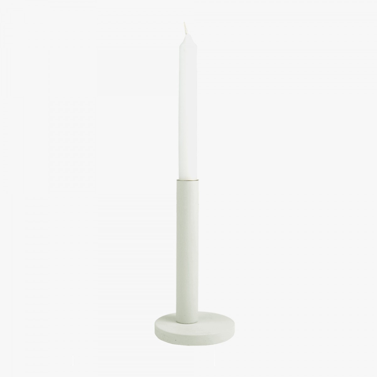 Einfachdesign, Kerzenständer, groß, hellgrau, zerlegbar, Massivholz lackiert