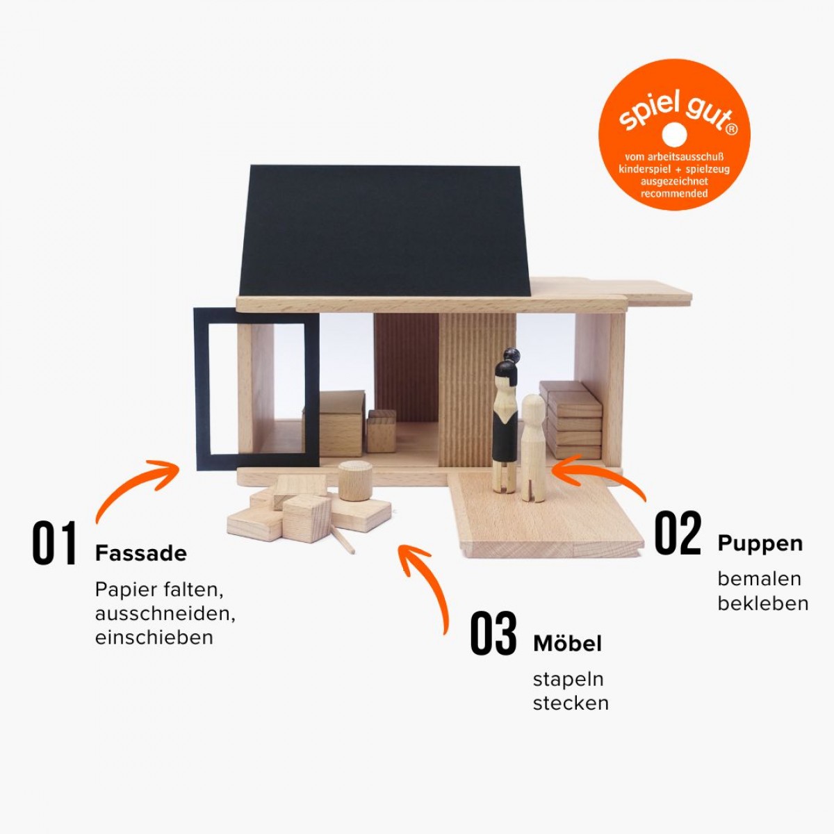 EINFACHDESIGN Puppenhaus zum Weiterbauen und Mitnehmen für kleine und große Architekt*innen