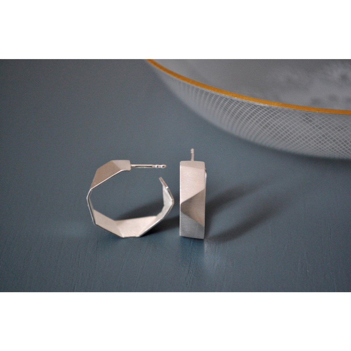 Ohrringe "Eingekreist" aus 925/- Silber von Doppelludwig