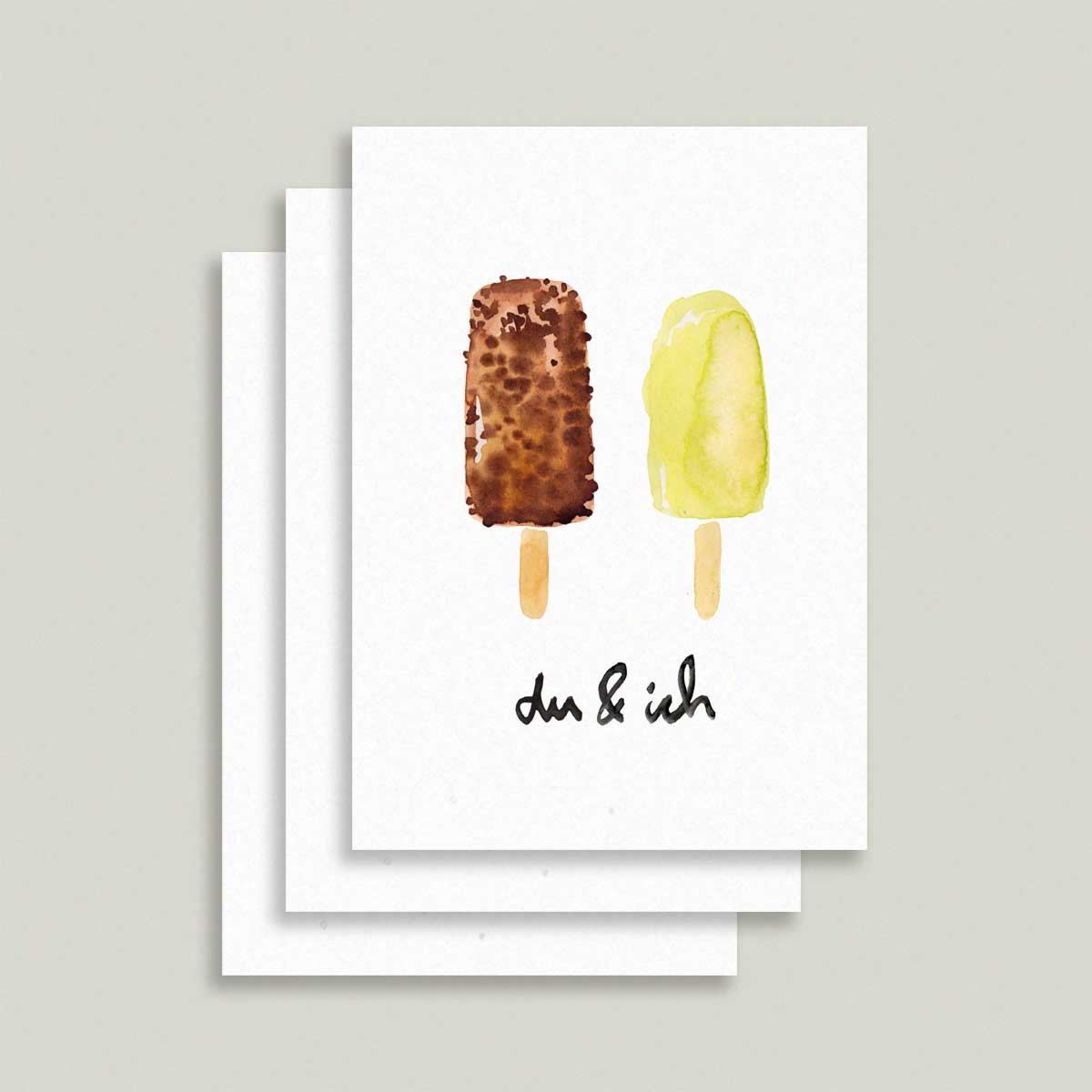 Farina Kuklinski • 3er Postkarten Set • Eis