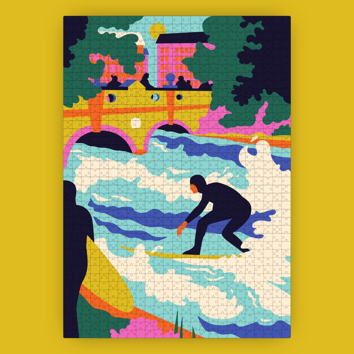 Das Puzzle Kollektiv - Puzzle "Eisbachwelle" 1000 Teile