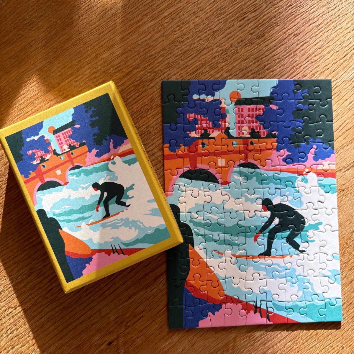 Das Puzzle Kollektiv - Puzzle "Eisbachwelle" 99 Teile Mini