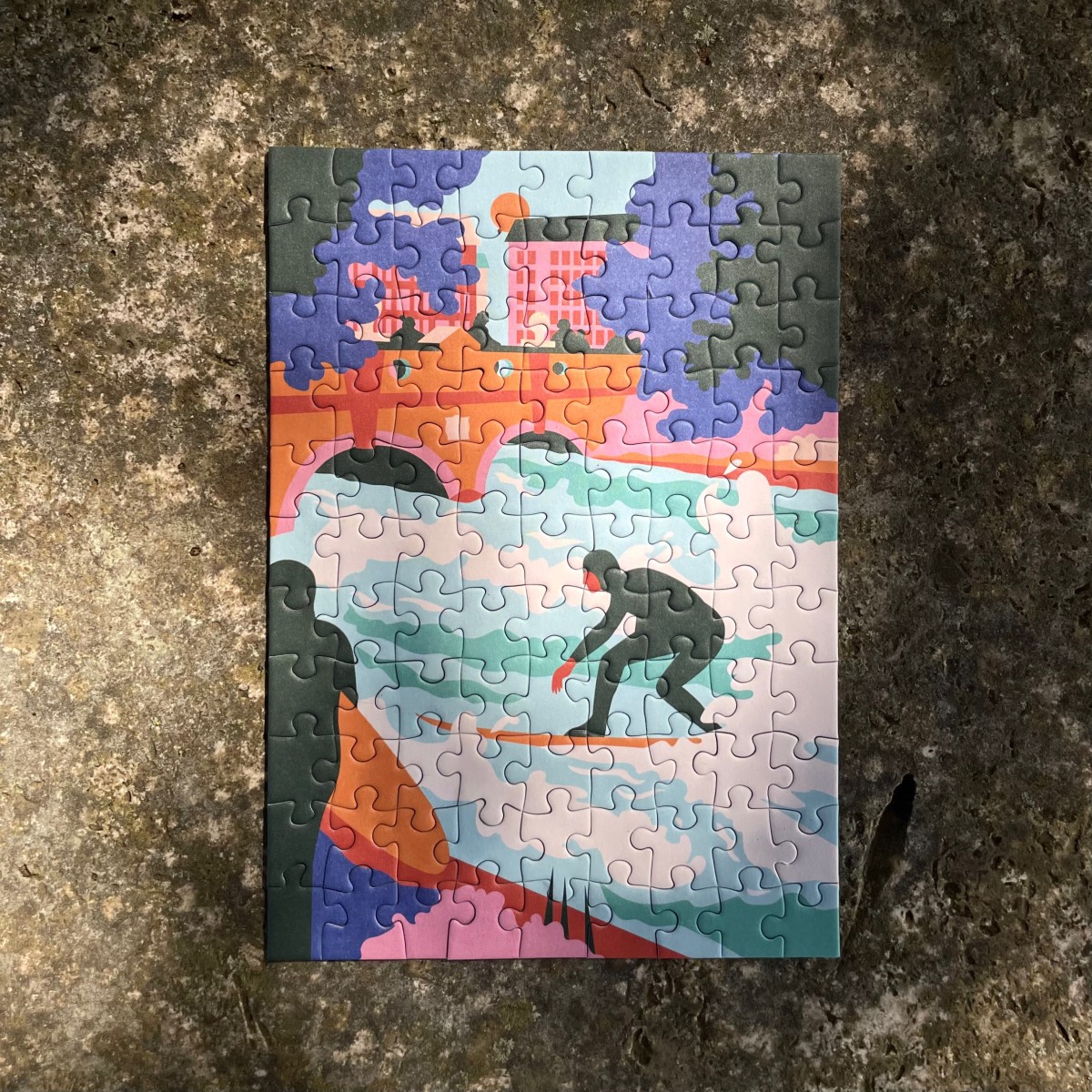 Das Puzzle Kollektiv - Puzzle "Eisbachwelle" 99 Teile Mini